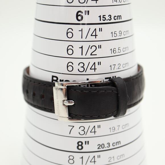 Michael Kors Parker MOP 35mm Womens Watch Black Leather MK2176 w New Battery main image 5